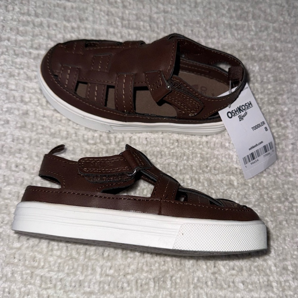 OshKosh B'gosh Toddler Brown Sandals with White Base